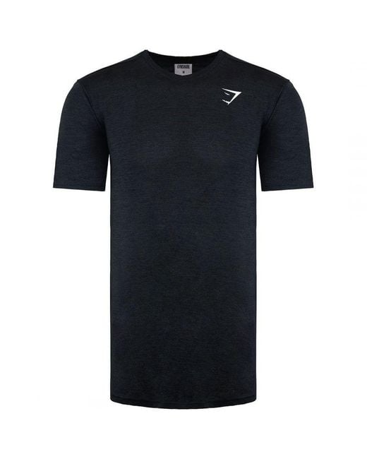 GYMSHARK Black Arrival Slim T-Shirt for men
