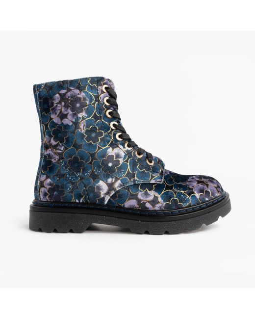 Heavenly Feet Blue Mdnght Justina2 Viola Velour Ankle Boots Midnight