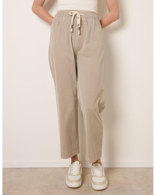 Blue Vanilla Natural Elasticated Waist Trouser With Drawstring