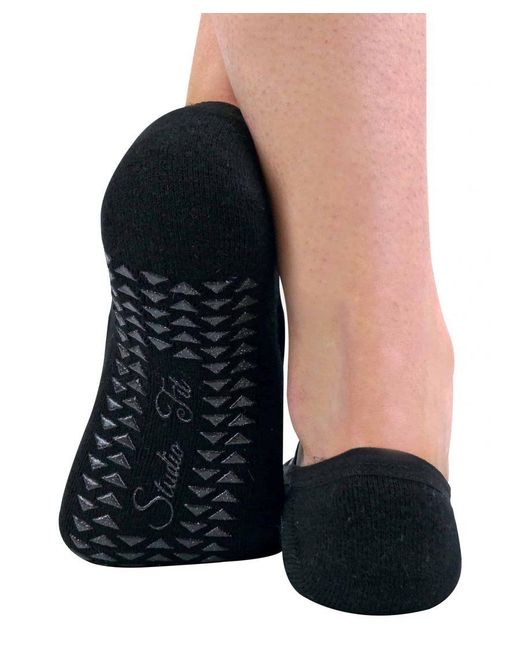 Sock Snob Blue 2 Pairs Ladies Non Slip Grip Invisible Pilates Yoga Socks With Straps