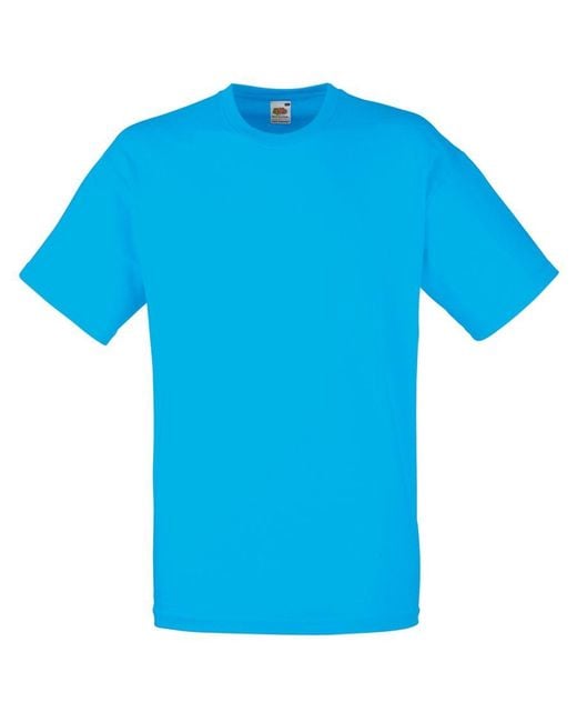 Fruit Of The Loom Blue Valueweight Short Sleeve T-Shirt (Azure) for men