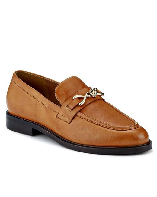Jones Bootmaker Brown Mari Leather Loafers