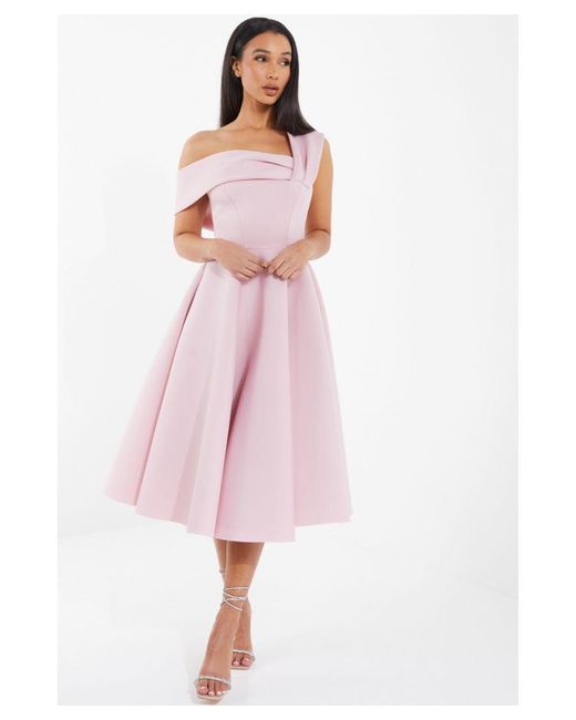 Quiz pink dress hotsell