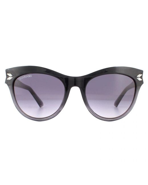 Swarovski Black Cat Eye Gradient Sunglasses