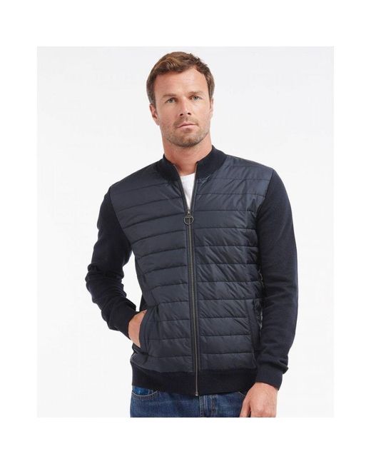 Barbour Blue Carn Baffle Zip Through Sweater for men