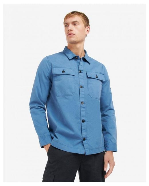 Barbour Blue Adey Overshirt for men