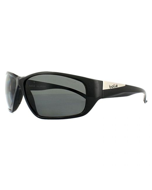 Bolle Gray Wrap Shiny Modulator Polarized Sunglasses