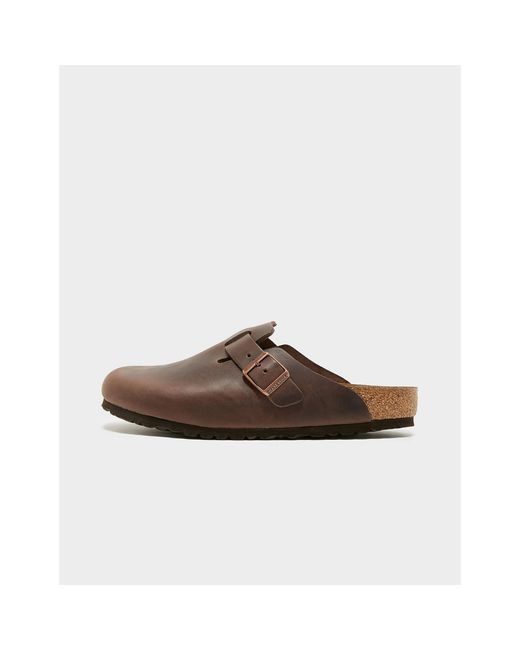 Birkenstock Brown Boston Leather Sandals for men
