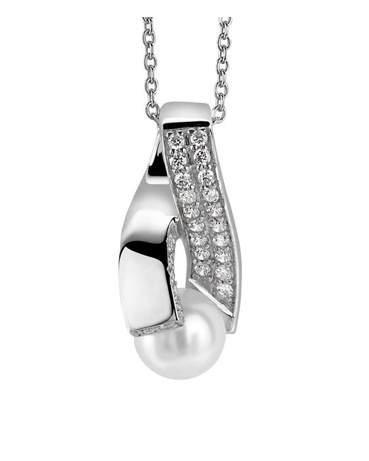 Orphelia Black 925 Sterling Chain With Pendant
