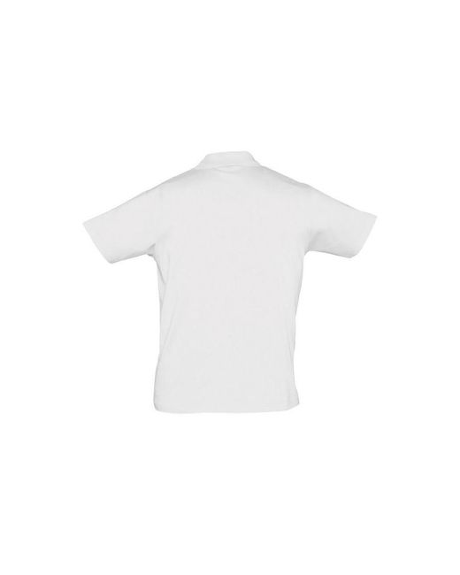 Sol's White Prescott Jersey Short Sleeve Polo Shirt Cotton for men