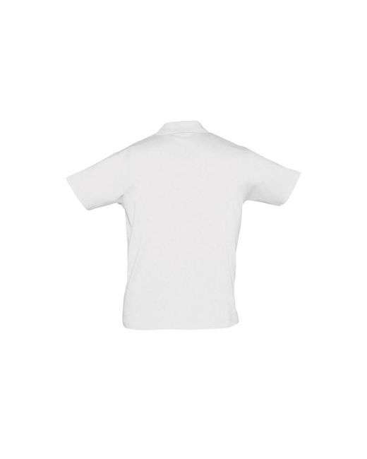 Sol's Prescott Jersey Poloshirt Met Korte Mouwen (wit) in het White voor heren