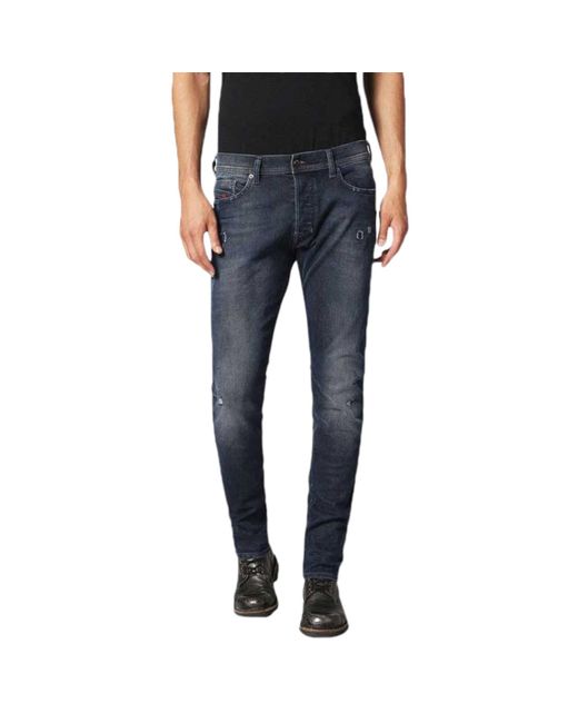 DIESEL Blue Tepphar Denim Jeans for men
