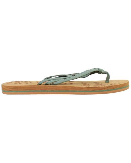O'neill Sportswear Green Ditsy Flip-Flops