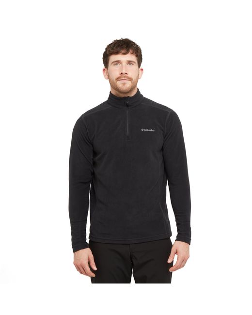 Columbia Black Klamath 1/4 Zip Fleece Track Top for men