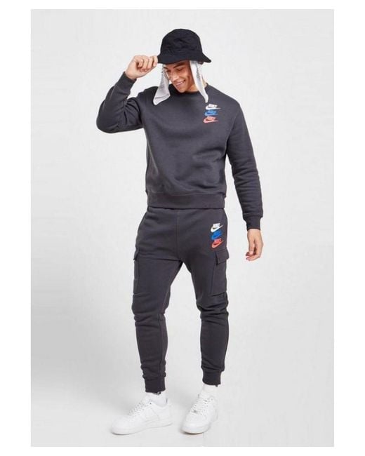 Nike Blue Standard Issue Crew Tracksuit for men
