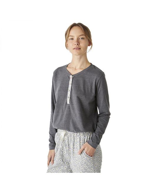 J&j Brothers Gray Jjbep1801 Long Sleeve Cotton Pajamas