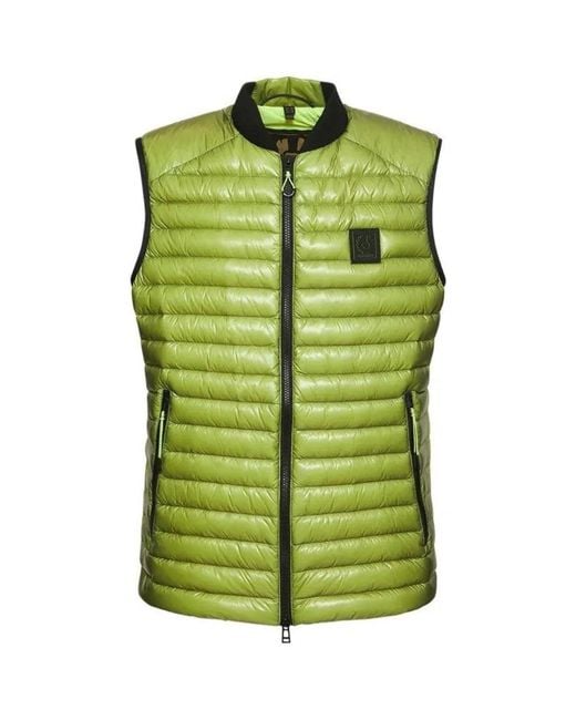 Belstaff Green Airframe Neon Shiny Gilet Down Filled Jacket Polyamide for men