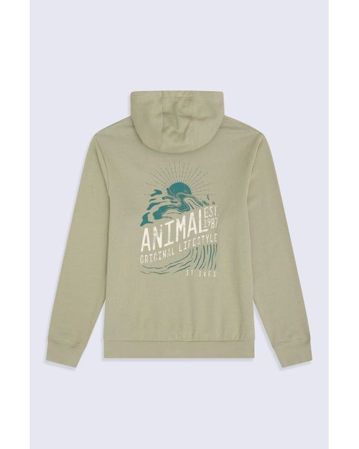 Mountain Warehouse Green 'River' St Ives Regional Hoodie With Kangaroo Pocket Warm Cosy Pullover Cotton for men