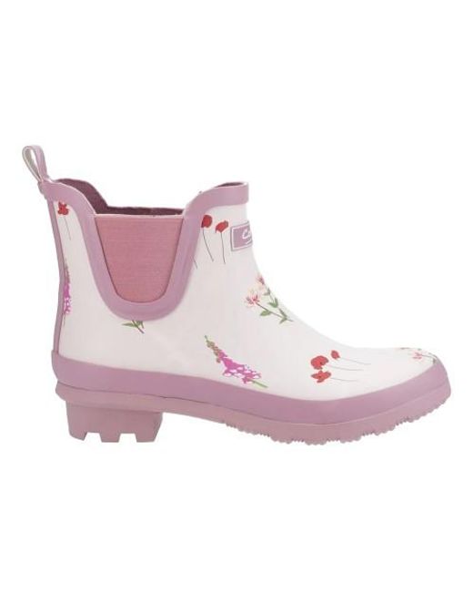 Cotswold Pink Ladies Wild Flowers Wellington Boots