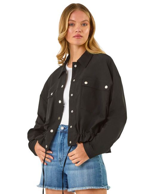 Roman Black Utility Collared Pocket Jacket