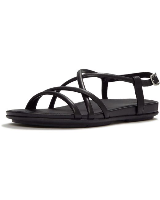 Fitflop Black Gracie Crystal Leather All Sandals