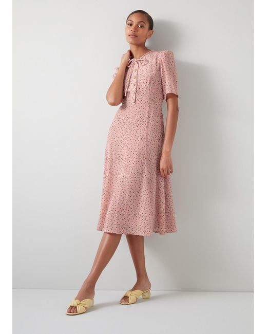 L.K.Bennett Pink Montana Dresses, Silk