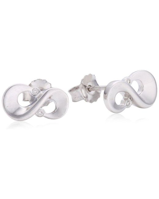 Orphelia Black 925 Sterling Stud Earrings