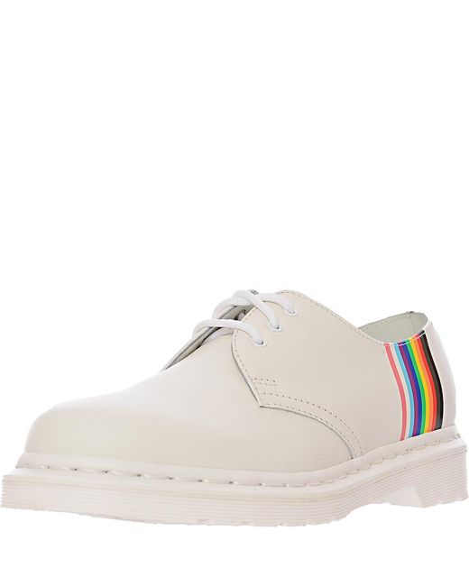 Dr. Martens Natural Dr Pride Retro Leather Flat Shoes