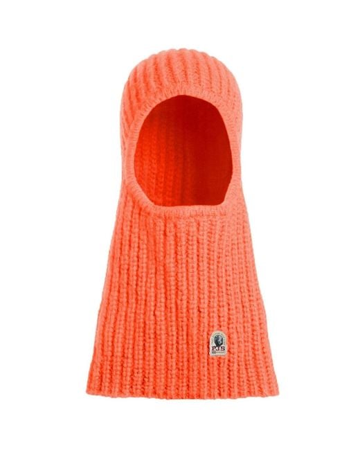 Parajumpers Orange Plain Balaclava Hat Wood for men