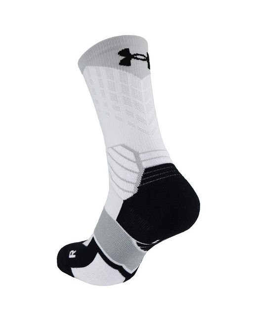 Under Armour Gray Drive Basketball Crew Socks for men