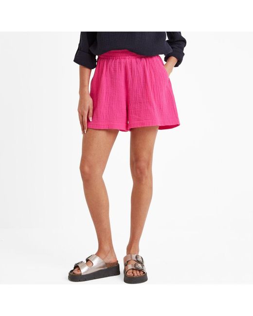 TOG24 Pink Samie Shorts Hibiscus Cotton