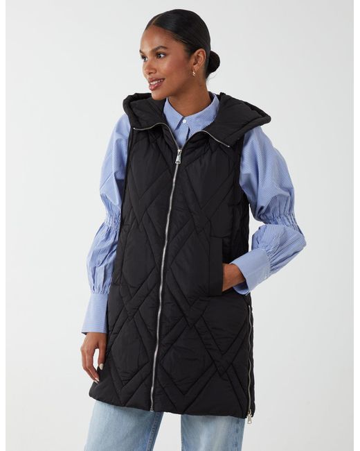 Blue Vanilla Blue Diamond Quilted Gilet