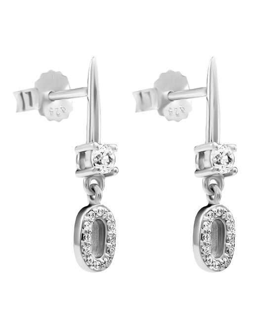 Orphelia 'lily' Dames 925 Sterling Zilveren Hangoorbellen in het Metallic
