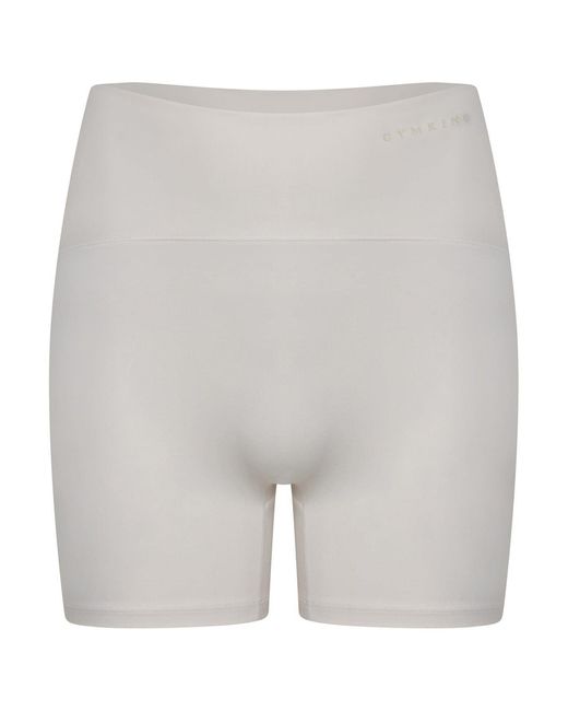 Gym King Gray Ladies Peach Luxe Slim Cycling Shorts (Marshmallow)