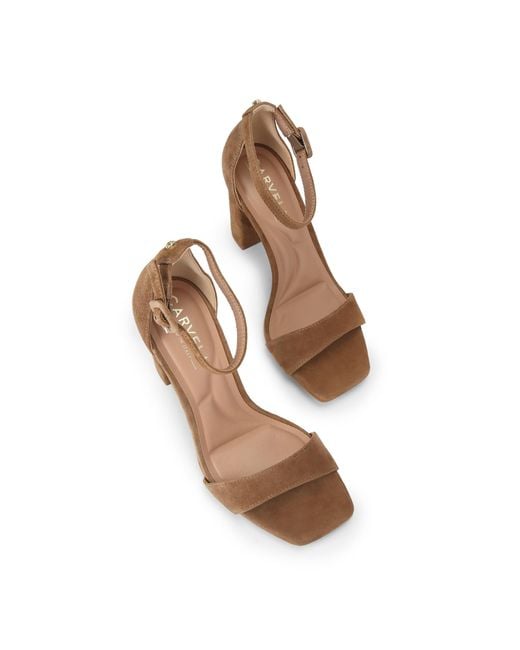 Carvela Kurt Geiger Brown Suede Regatta Heel Sandals