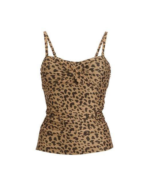 Regatta Brown Ladies Aceana Iii Leopard Print Tankini Top (Multicoloured)