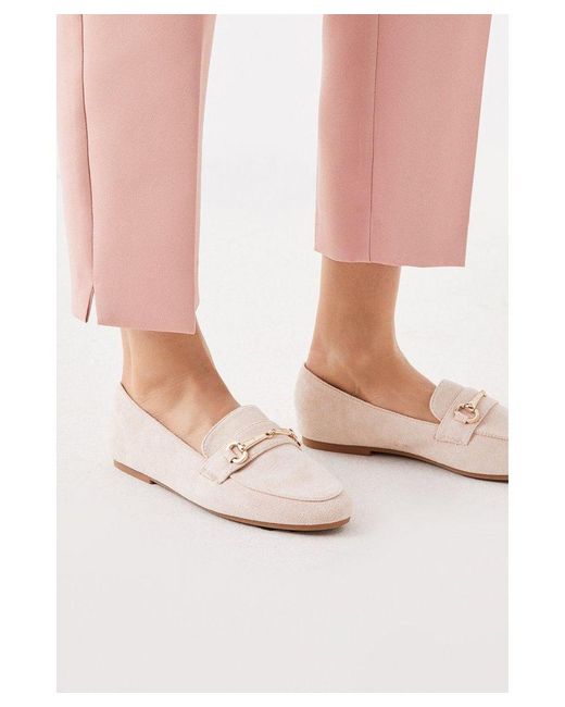 Dorothy Perkins Pink Lily Round Toe Trim Loafers