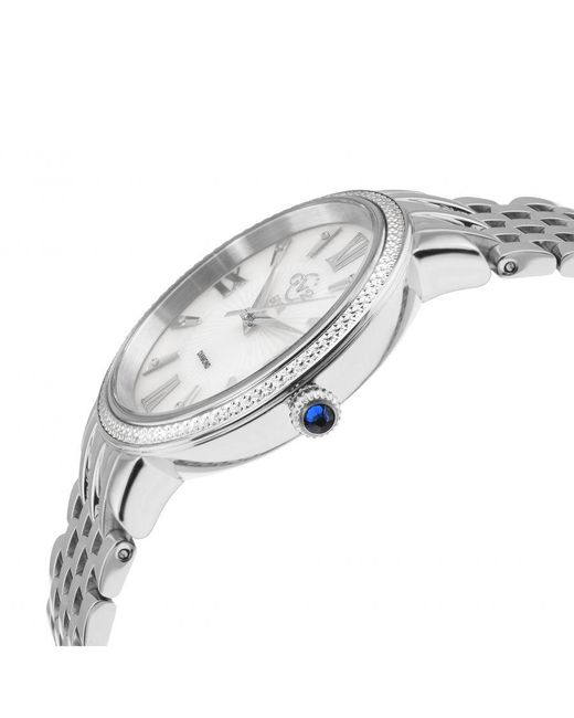 Gevril Gray Gv2 Genoa Diamond 12530 Swiss Quartz Stainless Steel Watch