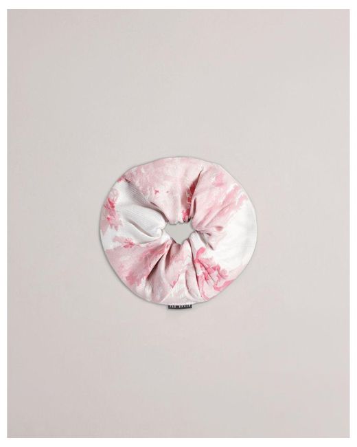 Ted Baker Pink Florset New Romantic Printed Scrunchie, Deep