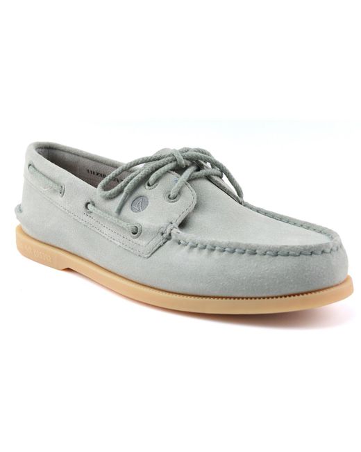 Sperry Top-Sider Authentic Original Herren Bootsschuhe Aus Baumwolle in Gray für Herren