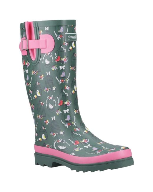 Cotswold Green Cleeve Tall Rubber Wellington Boots