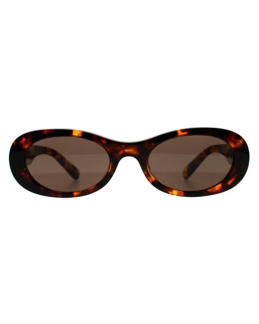 Miu Miu Mu06zs Vau06b Havana Donkerbruine Zonnebril in het Brown
