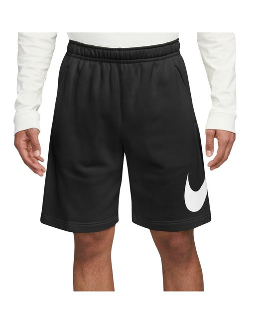Nike Black Sportswear Club Graphic Shorts for men