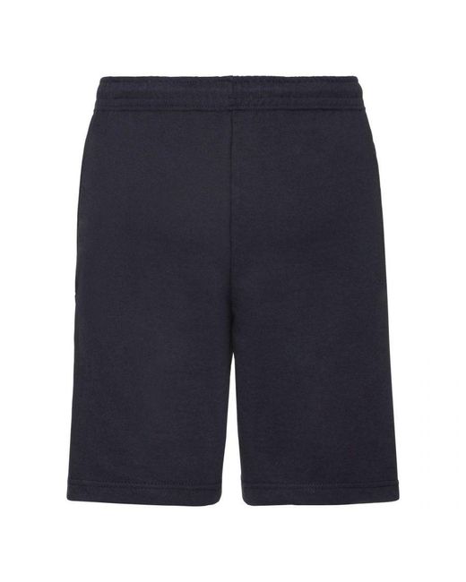 Fruit Of The Loom Blue Lightweight Casual Fleece Shorts (240 Gsm) (Deep) for men
