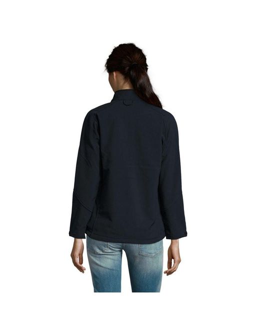 Sol's Blue Ladies Roxy Soft Shell Jacket (Breathable, Windproof And Water Resistant) (Abyss)