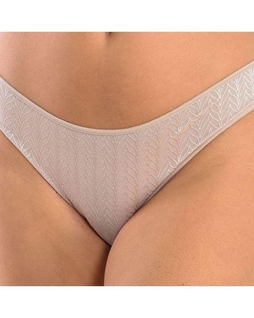 Selene Natural Micro Tulle Bikini Bottom With Herringbone Design For Model 3095. Elegant, Soft And A Perfect Fit