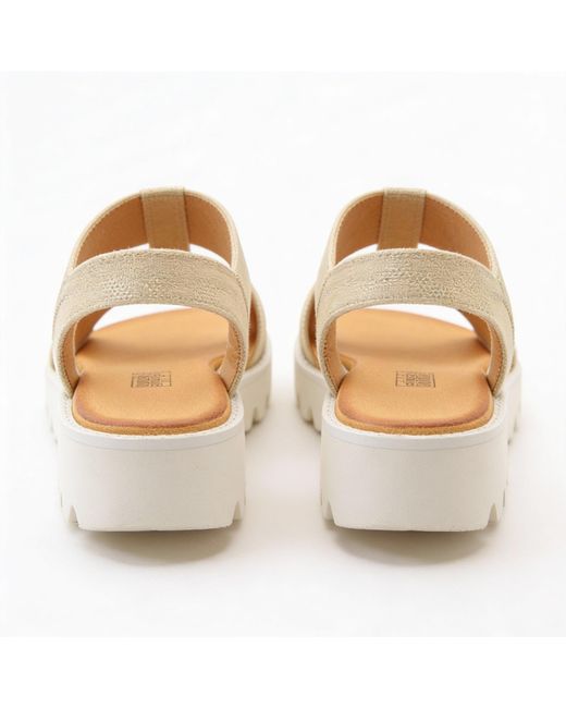 Heavenly Feet Metallic Ritz Shimmer Slingback Sandals