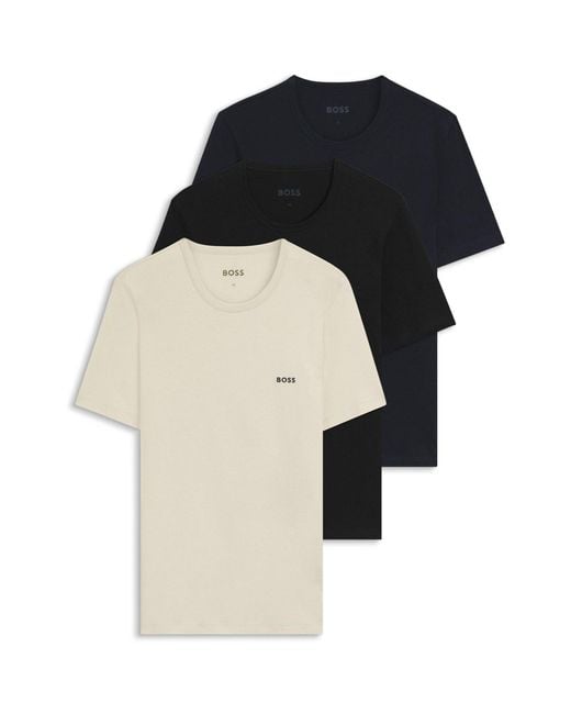Boss Blue Regular Fit Crew Neck T-Shirt 3 Pack for men