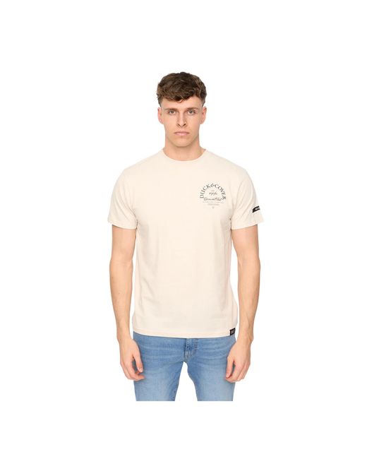 Duck and Cover White Sudbury T-Shirt (Light Stone) for men