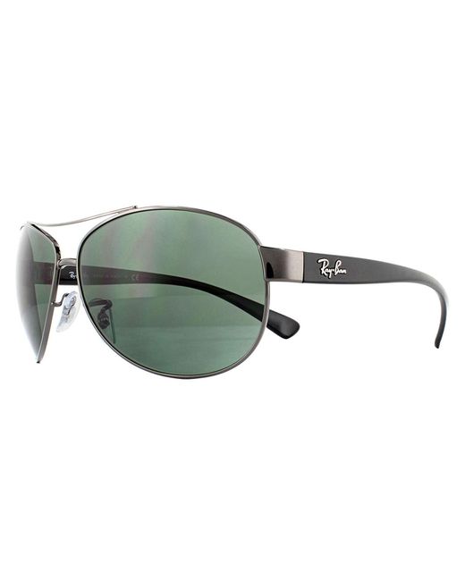 Ray-Ban Green Sunglasses 3386 004/71 Gunmetal for men